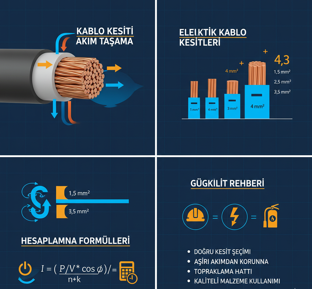 Kablo Kesiti ve Akım Taşıma Nedir