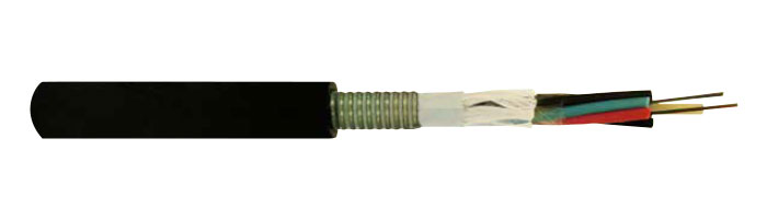A-DF(ZN)(SR)2Y / PE Kılıflı, Zırhlı Çok Tüplü Fiberoptik Kablo