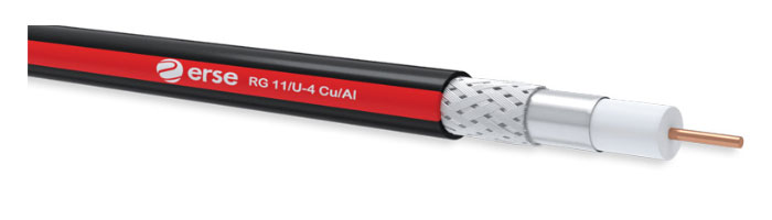 RG 11/U-4 Cu/Al Zayıf Akım Koaksiyel Kablo