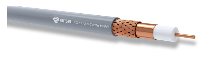 RG 11/U-6 Cu/Cu HFFR Zayıf Akım Koaksiyel Kablo