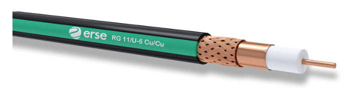 RG 11/U-6 Cu/Cu Zayıf Akım Koaksiyel Kablo