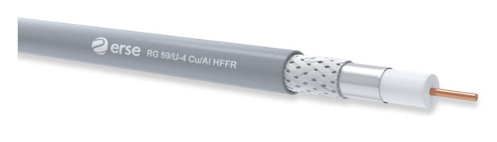 RG 59/U-4 Cu/Al HFFR Zayıf Akım Koaksiyel Kablo