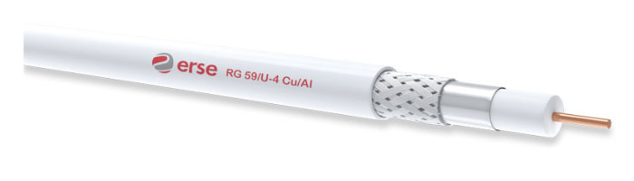 RG 59/U-4 Cu/Al Zayıf Akım Koaksiyel Kablo