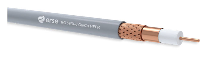 RG 59/U-6 Cu/Cu HFFR Zayıf Akım Koaksiyel Kablo