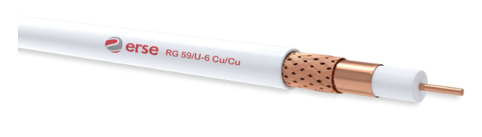 RG 59/U-6 Cu/Cu Zayıf Akım Koaksiyel Kablo