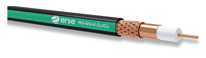 RG 6/U-6 Cu/Cu Zayıf Akım Koaksiyel Kablo
