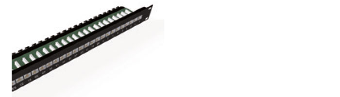 UC C400 PP TR S BK 24 1U 24Port Cat6 FTP 90° Punchdown Panel, Rear Management in Black Ekranlı Kablo Aksesuarı